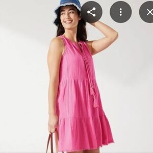 NEW! Tommy Bahama Pink Mykonos Textured Gauze Dress